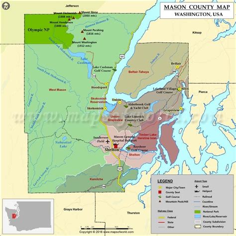 Mason County Map Washington - Bank2home.com