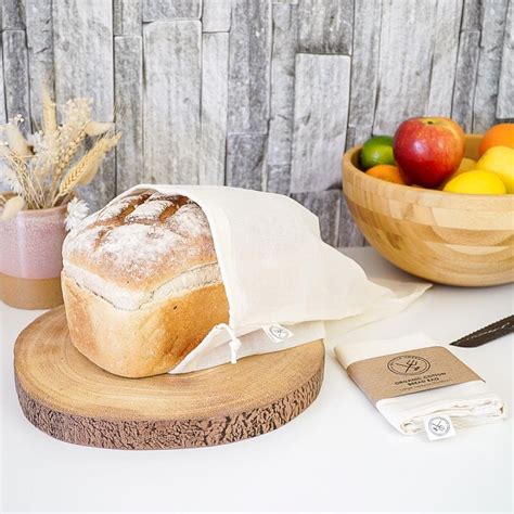 reusable bread bag organic cotton bread storage