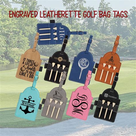 Personalized Custom Engraved Golf Bag Tag With Tees Golf Etsy