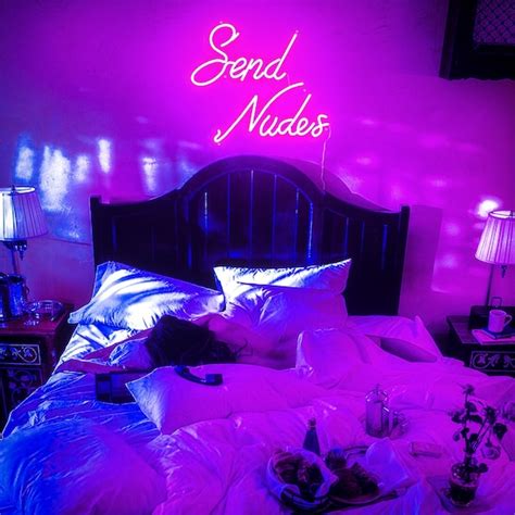 Send Nudes Neon Sign Flex Led Neon Handmade Neon Sign Bedroom Etsy