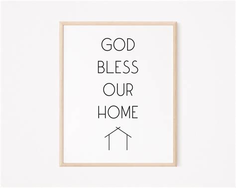 God Bless Our Home Sign, Home Blessing Wall Art, Home Wall Decor ...