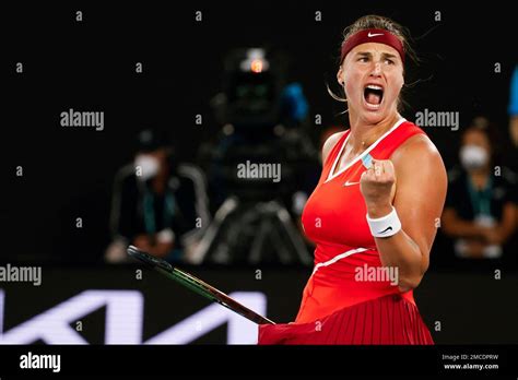 Aryna Sabalenka Of Belarus Reacts During Her First Round Match Against