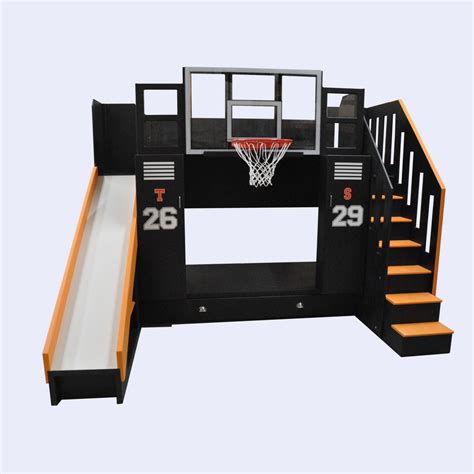 The Ultimate Basketball Bunk Bed - Backboard, Slide, and More!