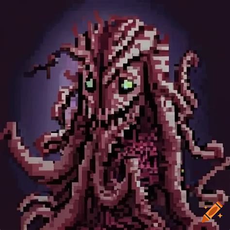 Pixel Art Of Lovecraftian Horror Sprite On Craiyon