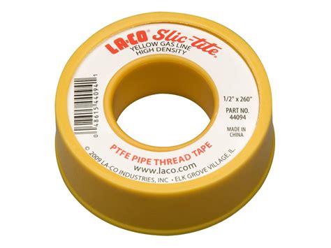 Yellow Ptfe Thread Sealant Tape