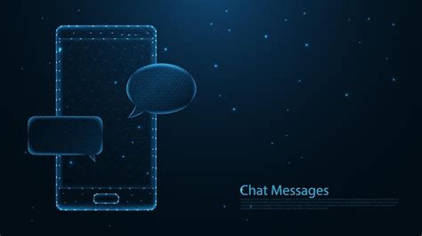 Premium Vector Smartphone Message Box Chat Line Connection Low Poly