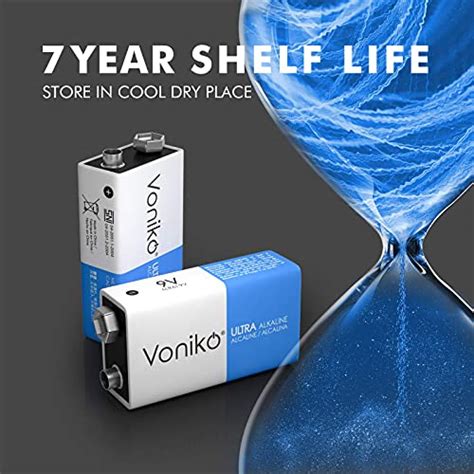 Voniko 9V Batteries Alkaline 9V Battery 6 Pack Ultra Long Lasting