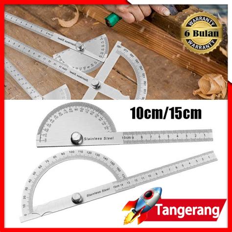 Jual Promo Busur Derajat Stainless Degree Protractor Pengukur Sudut