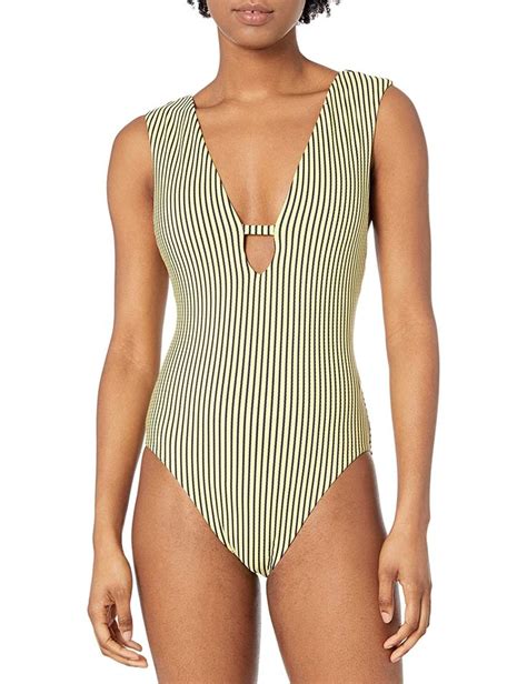 Seafolly Womens Deep V Plunge One Piece Swimsuit