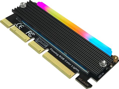 Bejavr M Pcie Nvme Adapter Ssd Expansion Card With Rgb Light Bar And