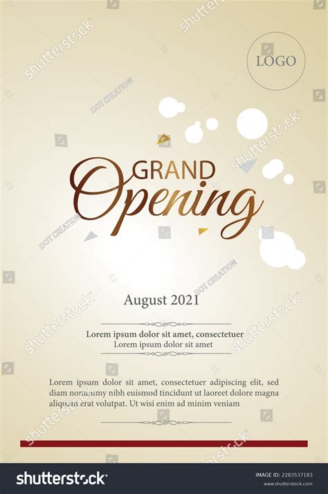 Grand Opening Invitation With Burnt Orange Ribbon Business Off