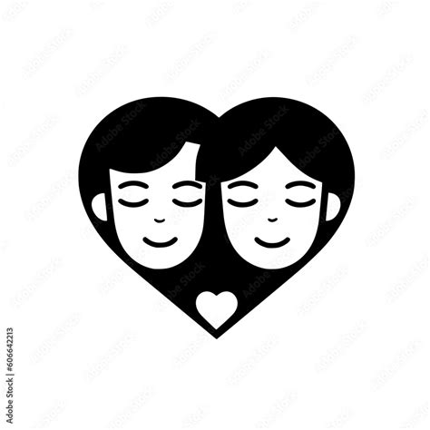 Brothers in heart vector illustration isolated on transparent ...