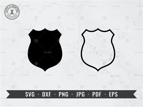 Police Badge Svg Cut File For Cricut And Silhouette Machines Police