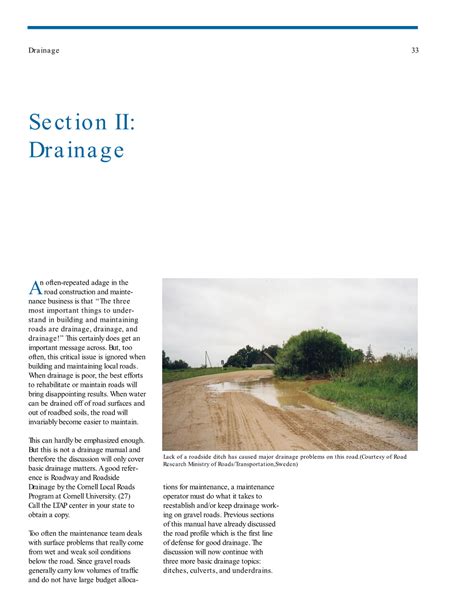 Gravel Roads: Maintenance and Design Manual-- Section II: Drainage ...