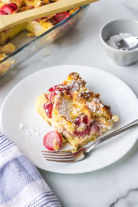 Overnight Strawberry Cream Cheese Stuffed French Toast Casserole I