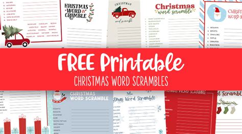 Christmas Word Scrambles 15 Free Printables Printabulls