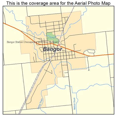 Aerial Photography Map of Bangor, MI Michigan