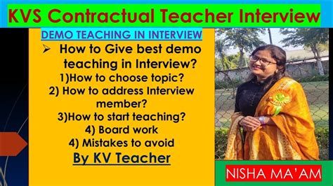 How Can You Give Best Demo Teaching To Crack Kvs Contractual Teachers