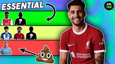 Fpl Ranking Every Midfielder Best Mids Tier List For Gw