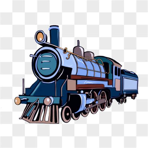 Download Blue Train Illustration Png Online Creative Fabrica