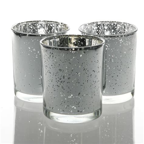 Richland Votive Holder Grande Silver Mercury Set Of 12 Quick Candles