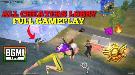 Cheaters Lobby Full Gameplay Mavi Claw Pubg Mobile Lite