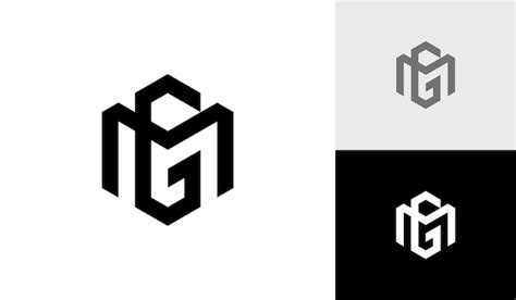 Premium Vector Letter Mg Or Gm Initial Hexagon Monogram Logo Design