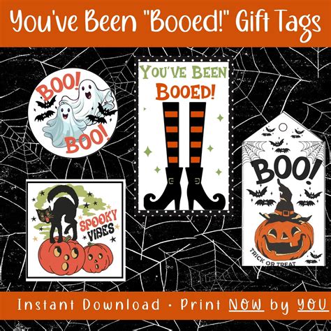 Youve Been Booed Printable Halloween Tagsspooky Surprise Boo Your Neighbors Game Weve Been