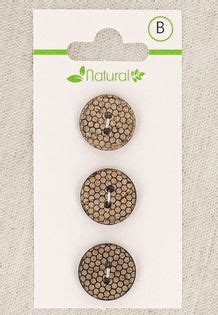 Carte De 3 Boutons En Bois Naturel 15 Mm 2 Trous Nid Dabeille Rascol