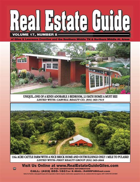 Real Estate Guide South Middle TN v17n8 by R&R Publishing - Issuu