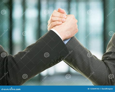 Two Businessman Handshake And Success Concept Stock Image Image Of