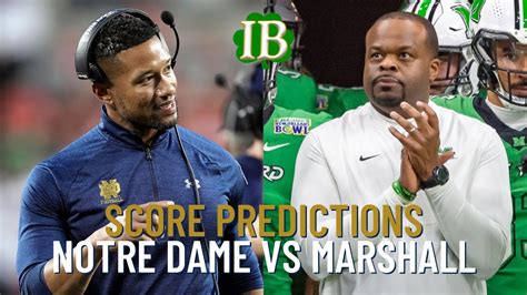 Notre Dame Vs Marshall Score Predictions Youtube