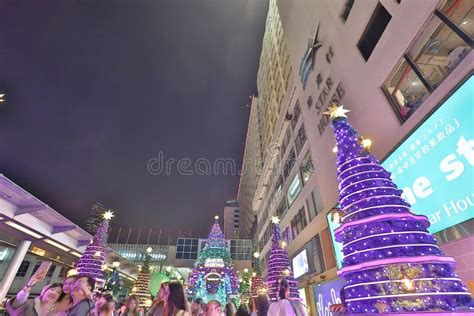 Tsim Sha Tsui Is Decorated For Christmas Fair Editorial Stock Image