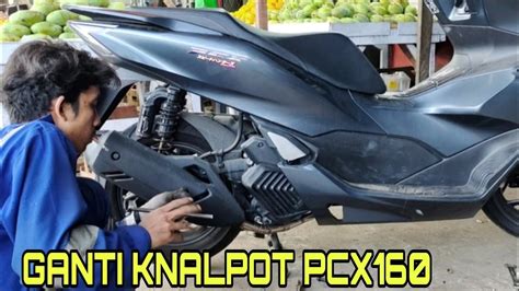 HONDA PCX 160 GANTI KNALPOT STANDAR RACING BIKINAN BENGKEL KNALPOT SKR