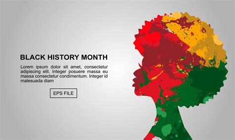 Black History Month for modern times illustration with paint color ...