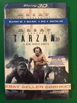 The Legend of Tarzan Blu-ray 3D + Blu ray + DVD + HD & SLIPCOVER NEW FREE SHIPP 883929530083 | eBay