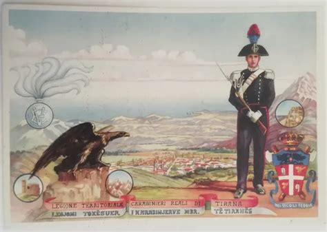 Cartolina Legione Carabinieri Reali Tirana Albania Ccrr Militare