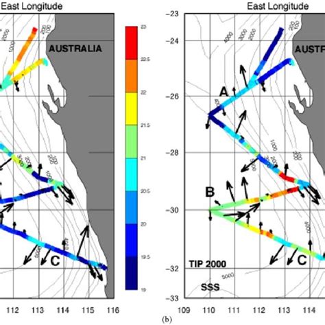 A Sea Surface Temperature Sst Recorded Along The Route Off Western