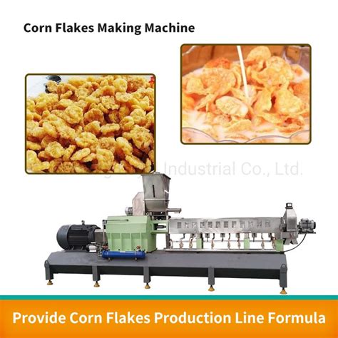 Automatic Puffing Breakfast Cereal Manufacturers Corn Flakes Extruder