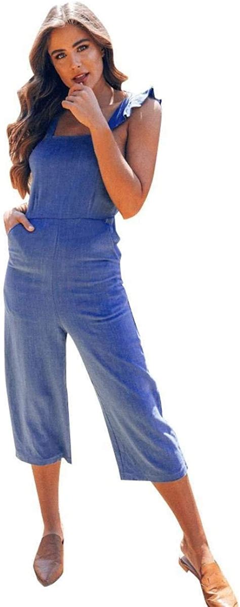 Jumpsuit Damen Elegant Festliche Casual Onesie Hosen Lange Festival