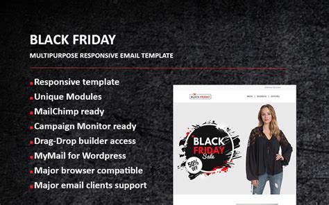 Black Friday Modello Di Newsletter Per E Mail