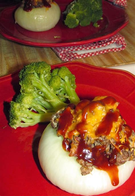 BBQ Bacon Cheeseburger Stuffed Vidalia Onions Recipe Healthy