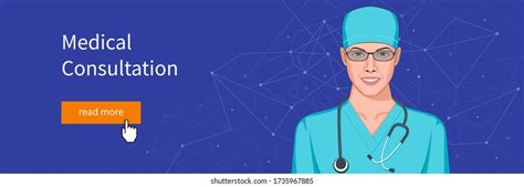 Portrait Female Doctor Wearing Lab Coat Stock Vector Royalty Free