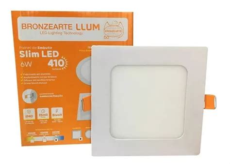 Lámpara de techo LED blanca fría cuadrada empotrada Maxtel de 6 W 110