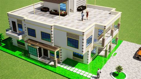 Modern Comfort Simple 5BR Maisonette Building Plan In Kenya With Home