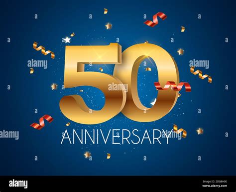 Vorlage Logo 50 Jahre Jubiläum Illustration Stockfotografie Alamy