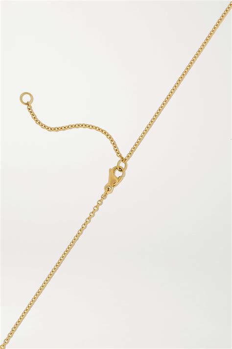 Talisman Kette Aus Karat Gold Mit Emaille Und Diamant Net A Porter