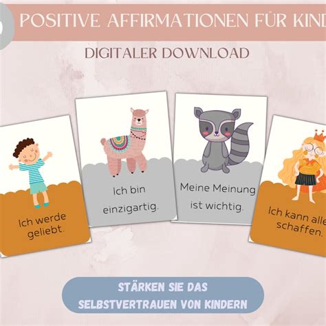 Affirmationen F R Kid Etsy