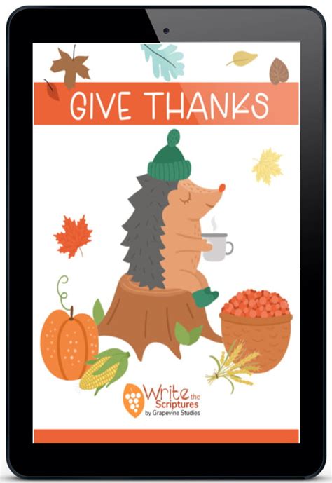 Thanksgiving Scripture Reading & Writing Journal - Kids - Grapevine Studies