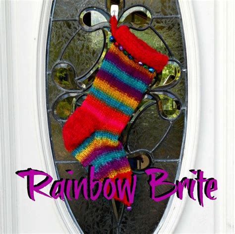 Rainbow Brite Hand Knit Christmas Stocking Sparkle Stocking Etsy Rainbow Brite Christmas